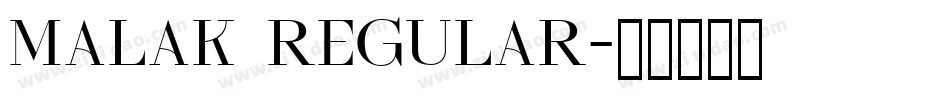 Malak Regular字体转换